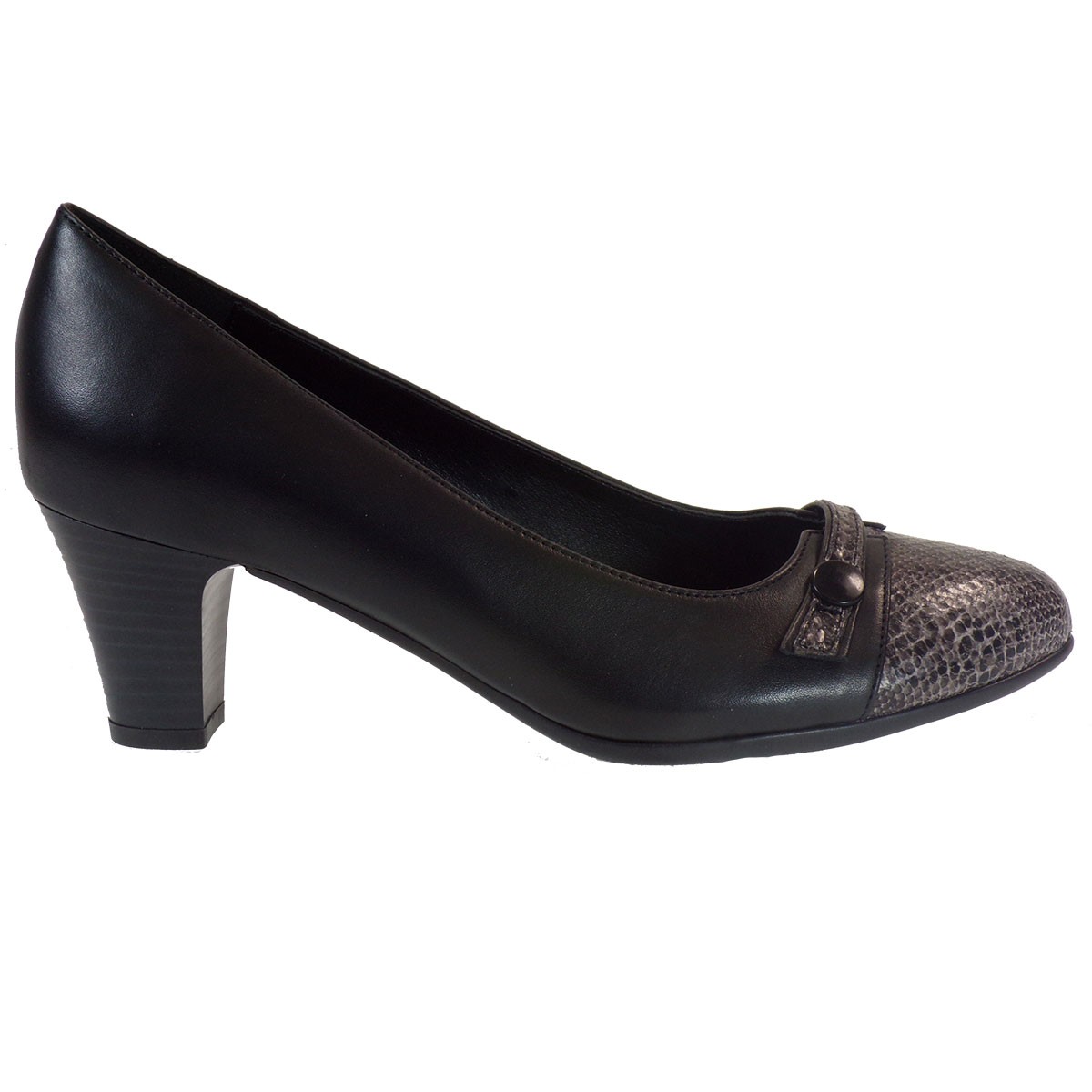 Katia Shoes (Anneto) Γυναικεία Παπούτσια Γόβες Κ53-5096 Μαύρο Φίδι φωτογραφία