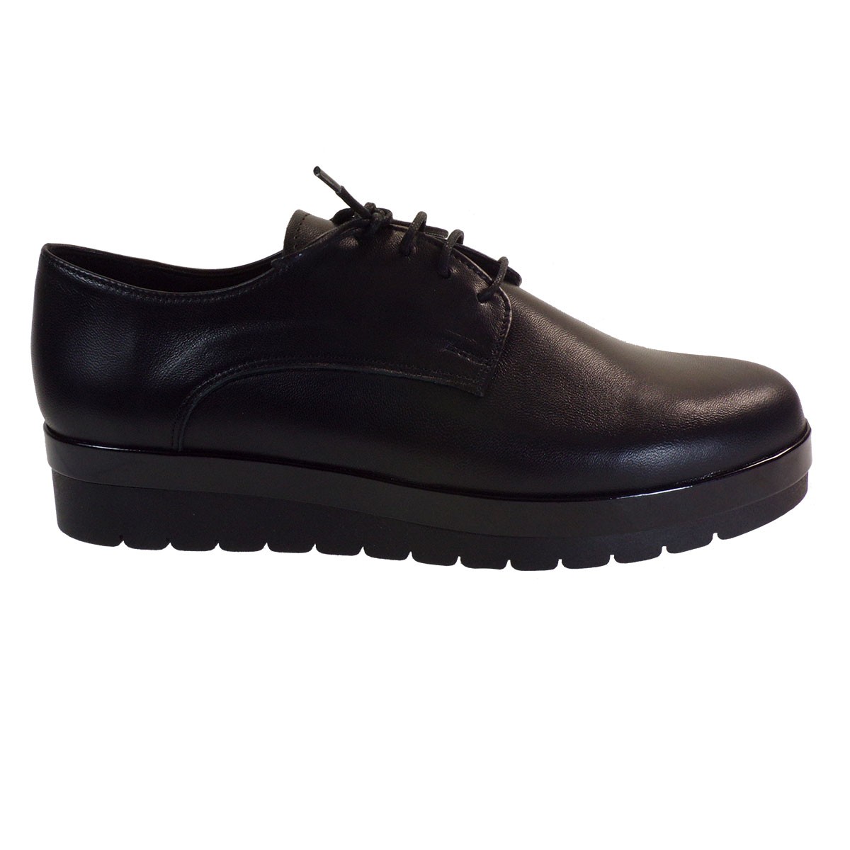 Moods Shoes Γυναικεία Παπούτσια OXFORD 3171 Μαύρο Δέρμα φωτογραφία