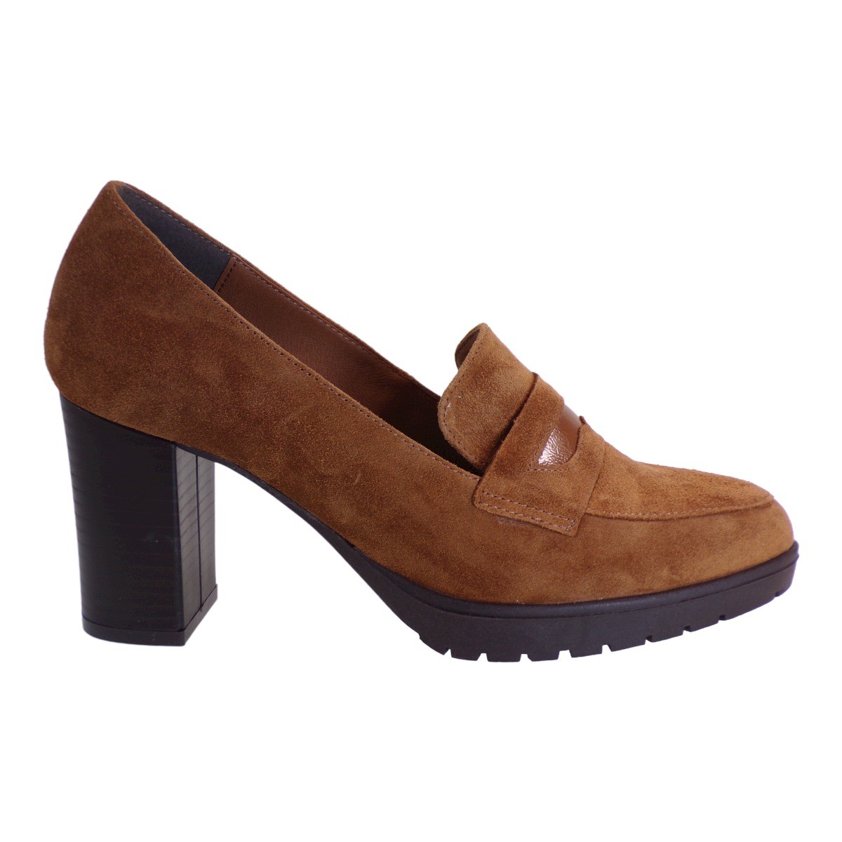 Katia Shoes Γυναικεία Παπούτσια Γόβες Κ34-4898 Ταμπά Καστόρι Δέρμα φωτογραφία