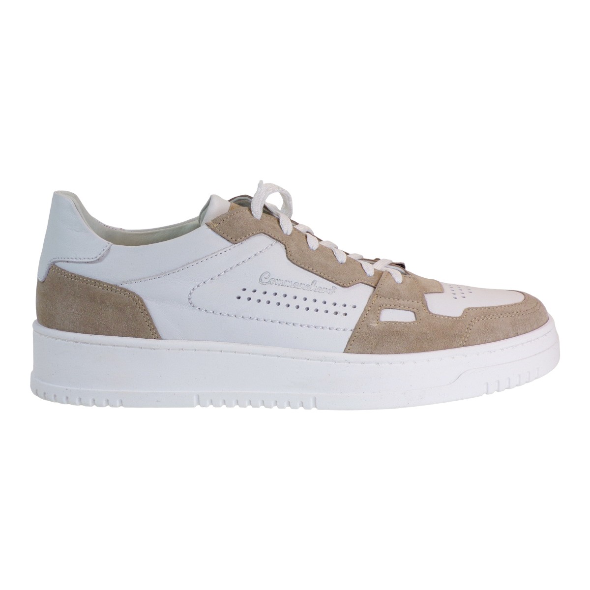 Commanchero Sneakers Ανδρικά Παπούτσια 72281-428 Μπέζ-Λευκό Δέρμα φωτογραφία