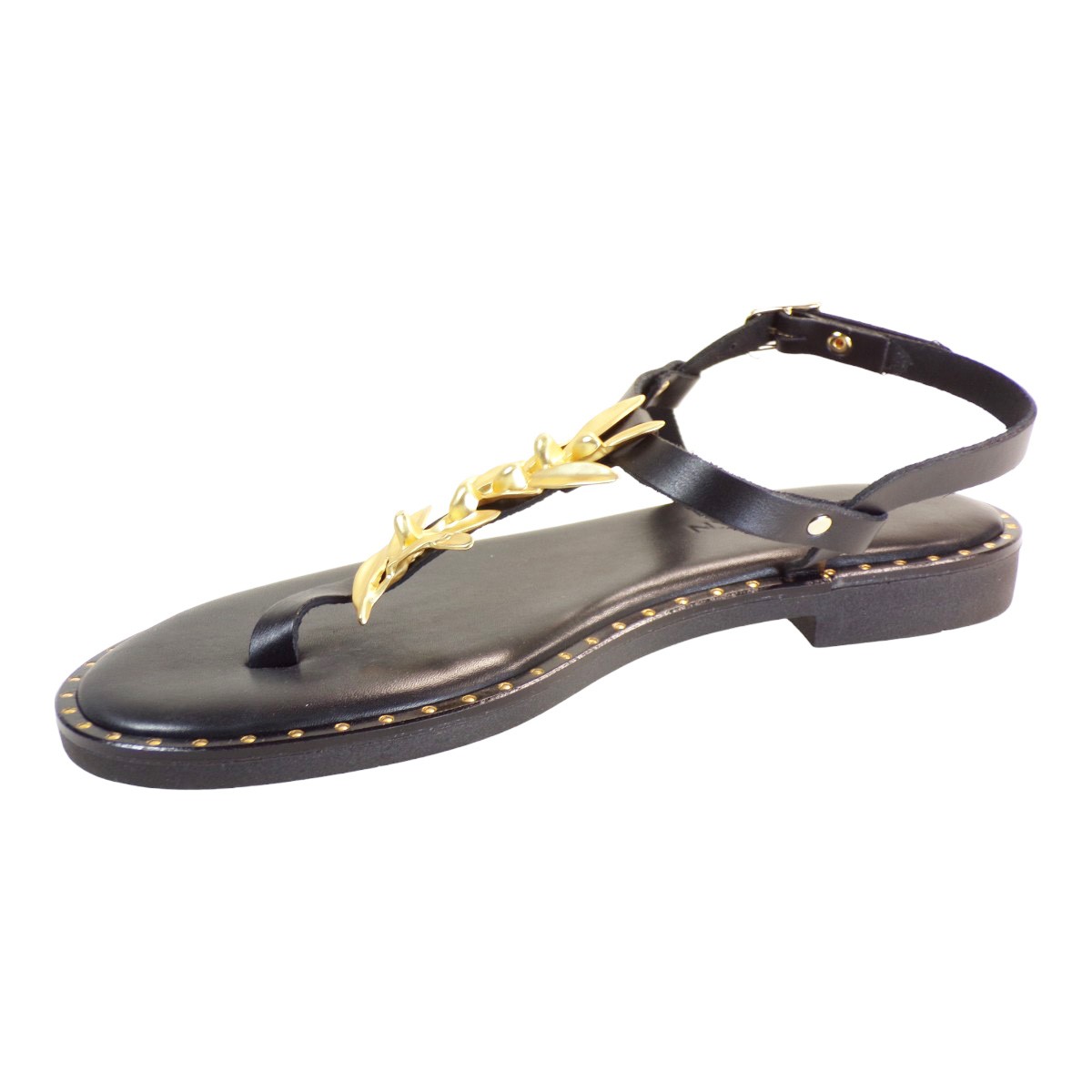 Myconian Greek Sandals Γυμαικεία Παπούτσια Πέδιλα 221584 Μαύρο φωτογραφία